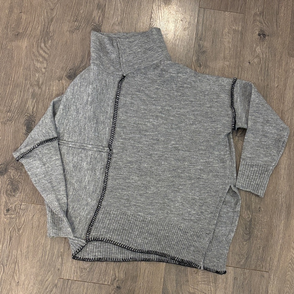 ELAN Asymmetric Turtleneck Sweater